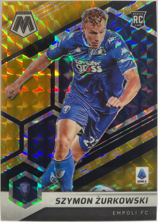 Szymon Zurkowski 7/8 Rookie Black & Gold Mosaic Serie A 2021/22