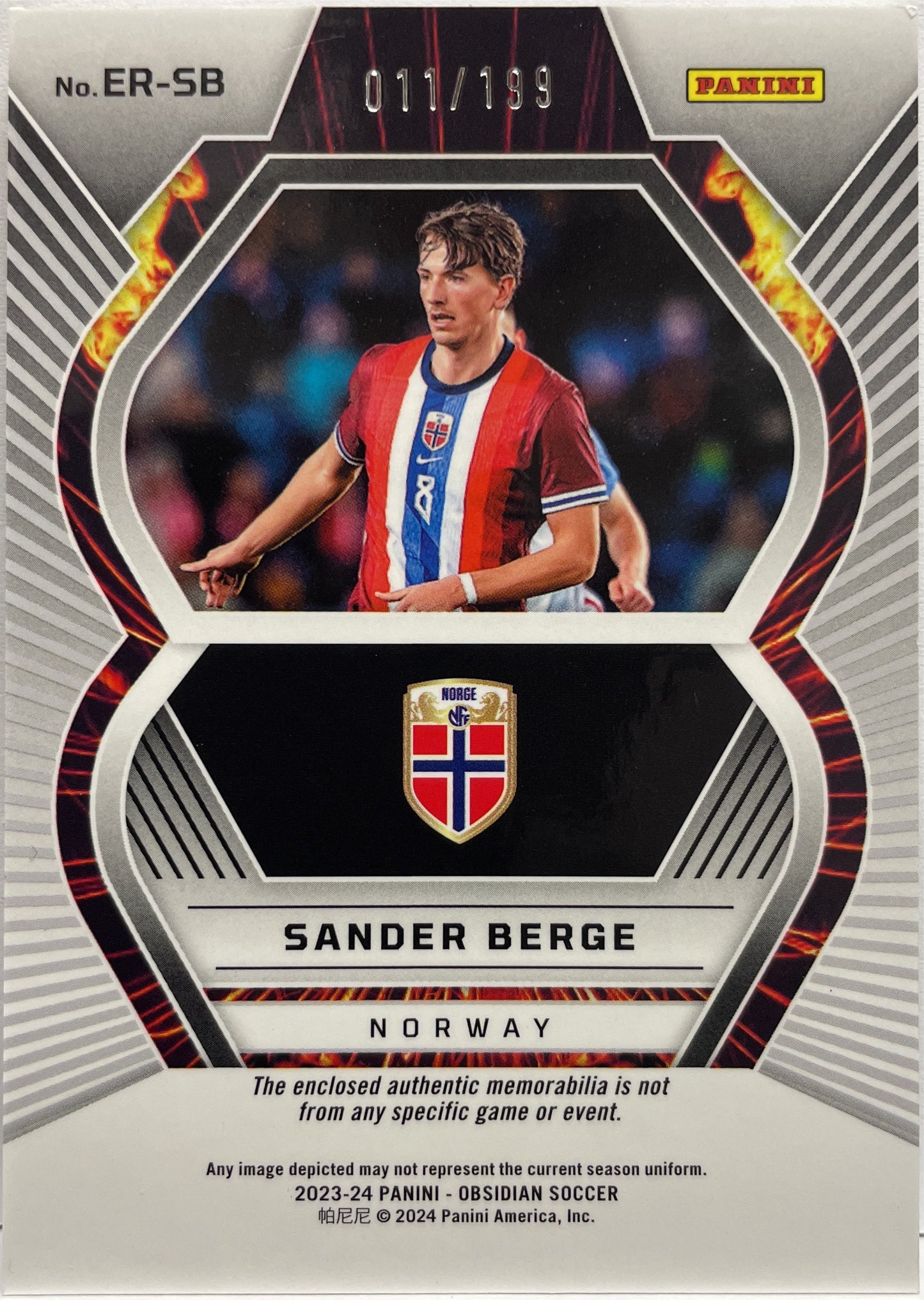 Sander Berge 11/199 Patch Eruption Obsidian 2023/24