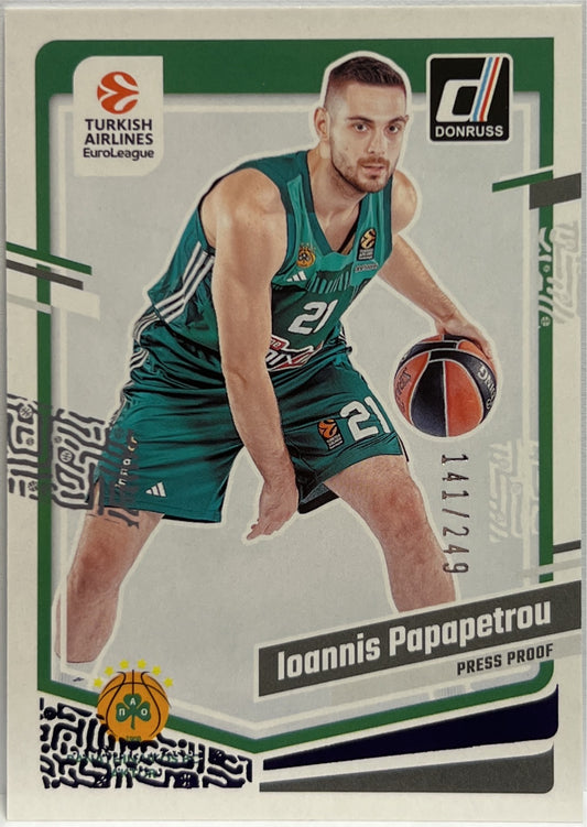 Ioannis Papapetrou 141/249 Press Proof Donruss Euroleague Basketball 2023/24