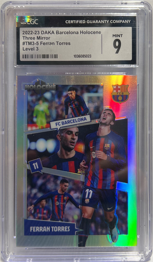 Ferran Torres 3/5 Three Mirror Level 3 Holocene Daka Barcelona One & Two 2023/24 CGC 9