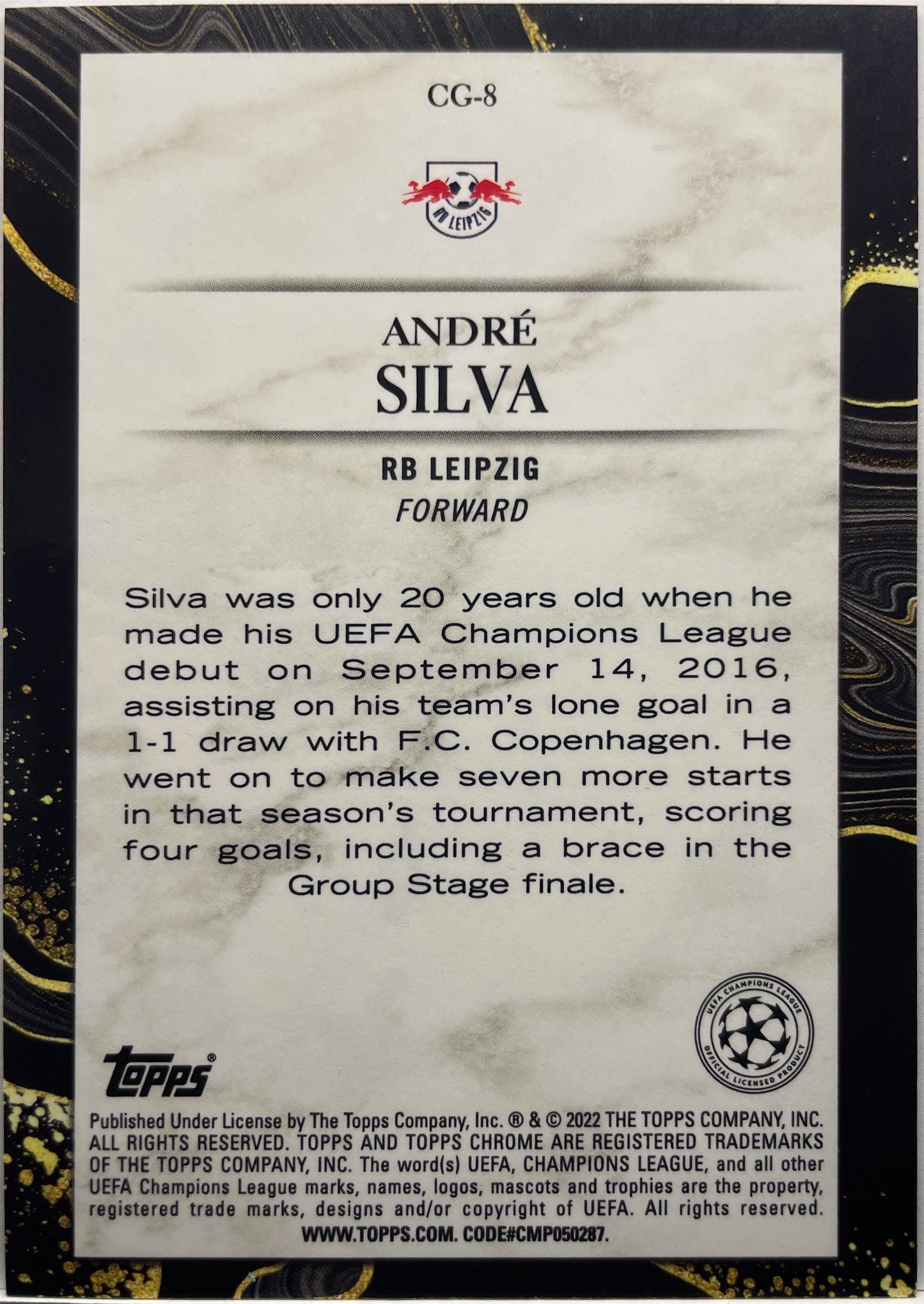 Andre Silva Chasing Glory Topps Chrome UCL 2021/22