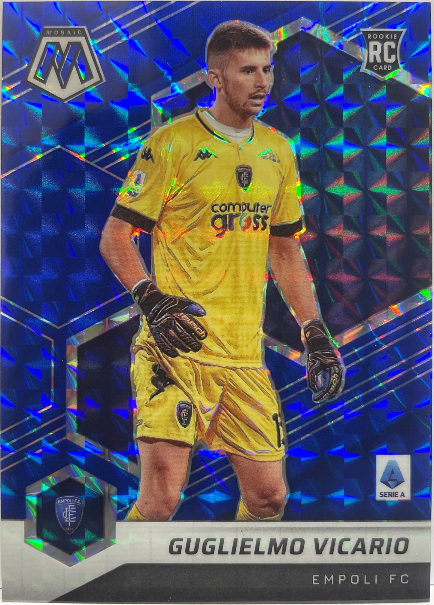 Gugliermo Vicario 3/99 Rookie Blue Mosaic Serie A 2021/22