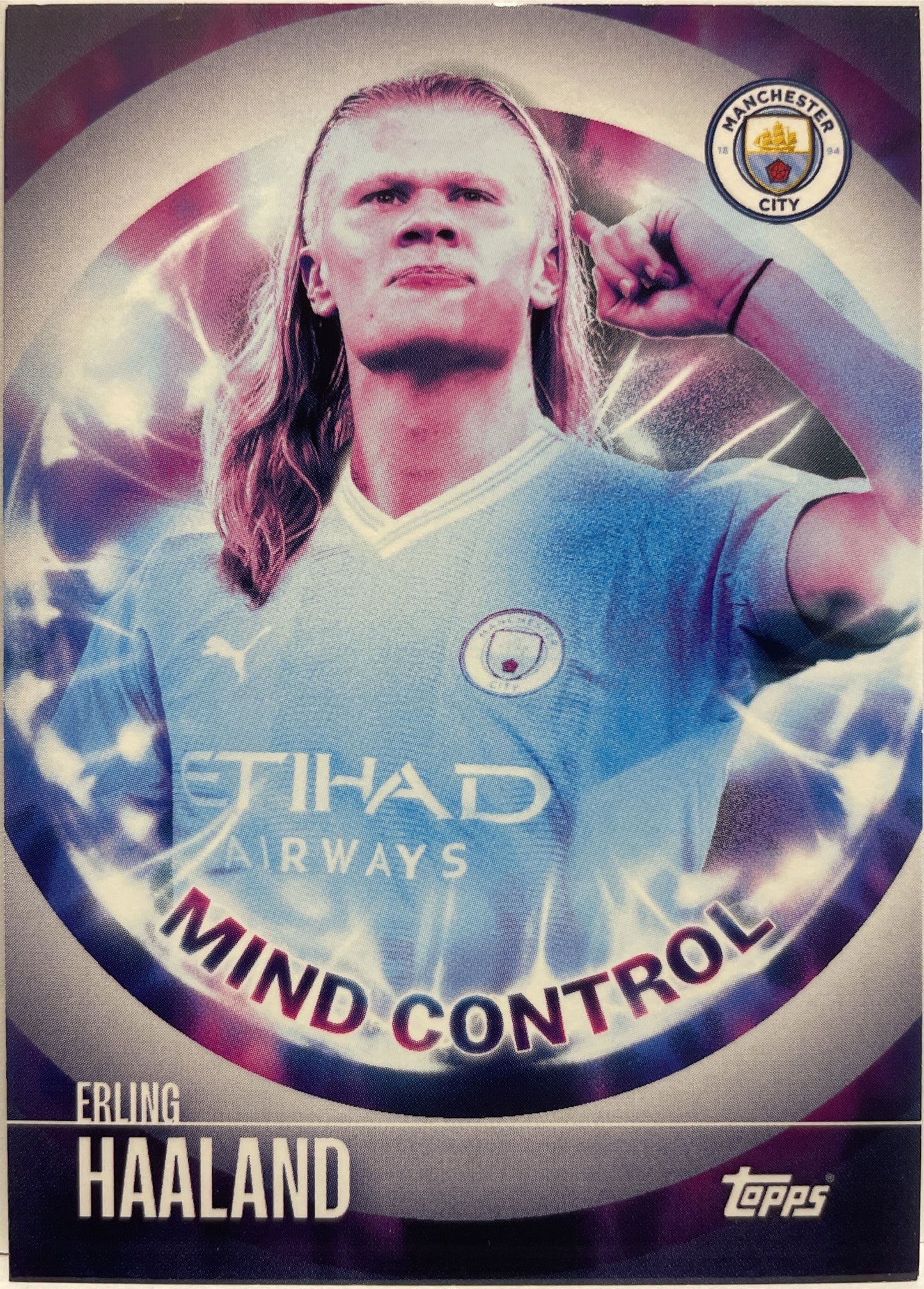 Erling Haaland Mind Control Topps Manchester City Team Set 2023/24