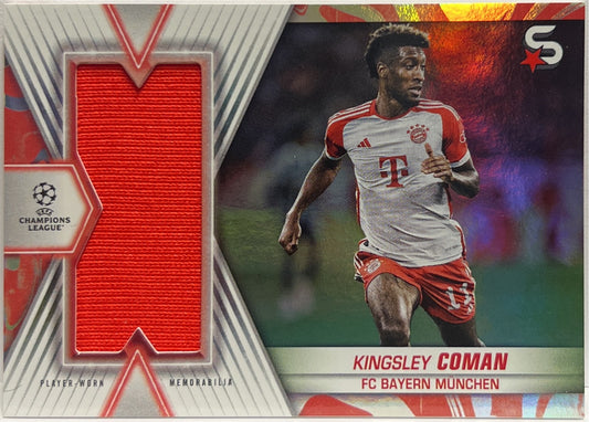 Kingsley Coman Patch Worn Relic Topps Superstars UCC 2023/24