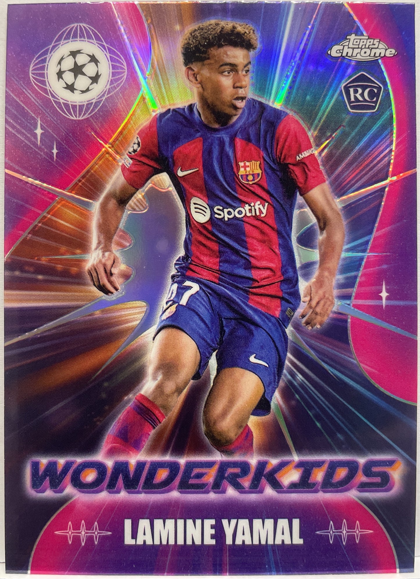 Lamine Yamal Rookie Wonderkids Topps Chrome UCC 2023/24