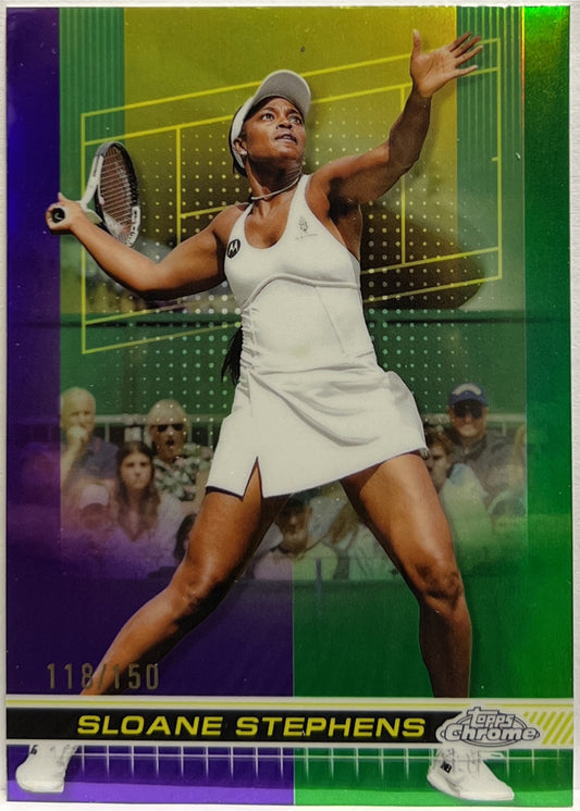 Sloane Stephens 118/150 Purple Topps Chrome Tennis 2024