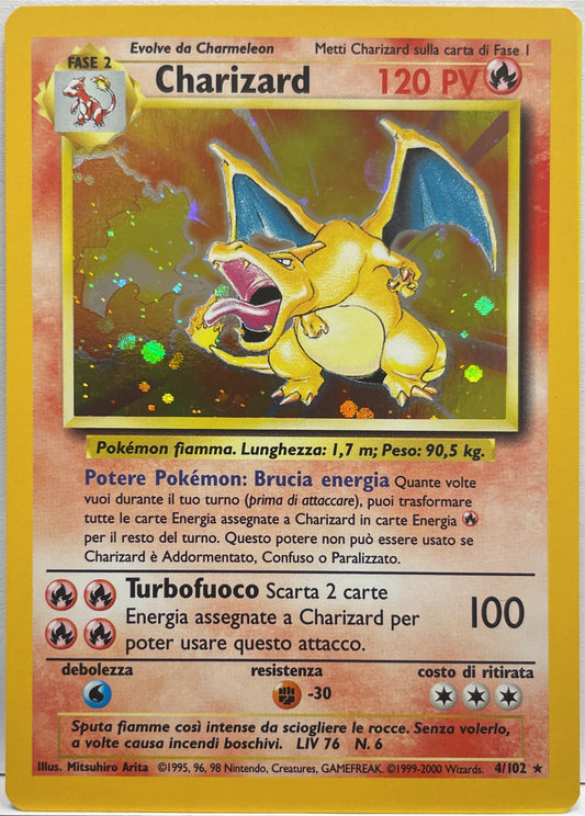 Charizard 4/102 Pokemon Ita 1995