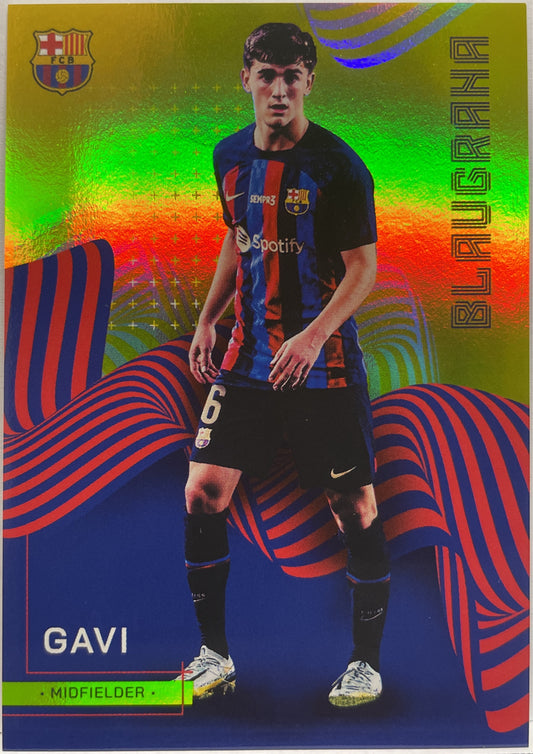 Gavi 44/50 Blaugrana Gold Topps Chrome FC Barcelona 2022/23