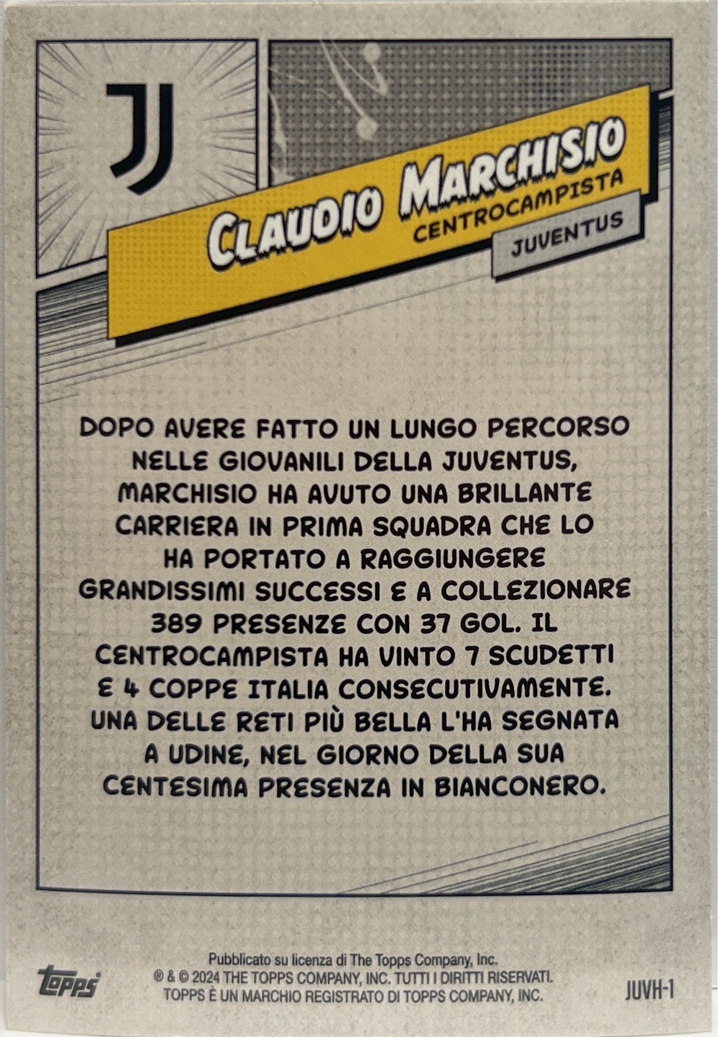 Claudio Marchisio 19/50 Heroes Black Topps Juventus Fan set 2023/24