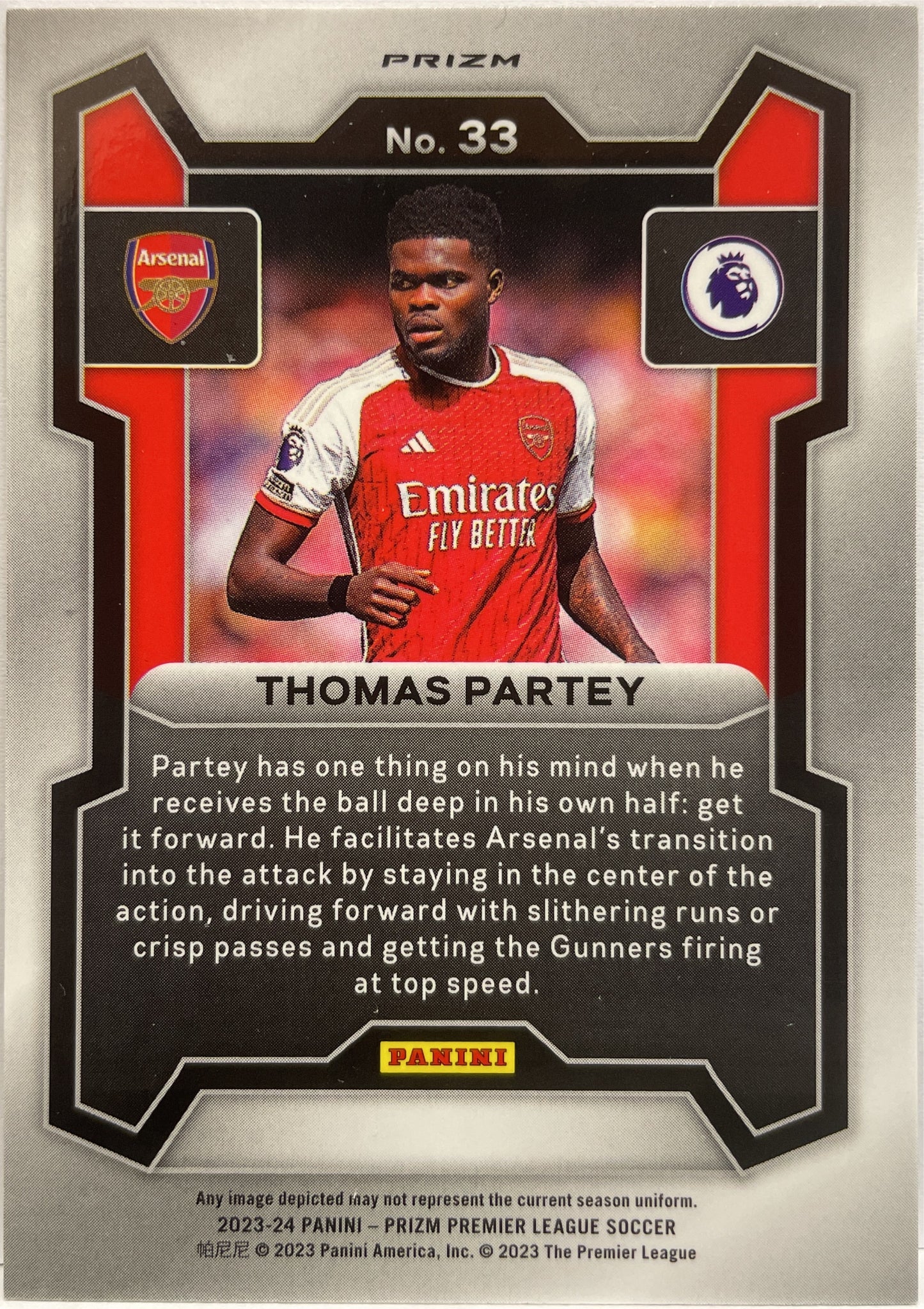 Thomas Partey Tiger Stripe Choice Prizms Premier League 2023/24