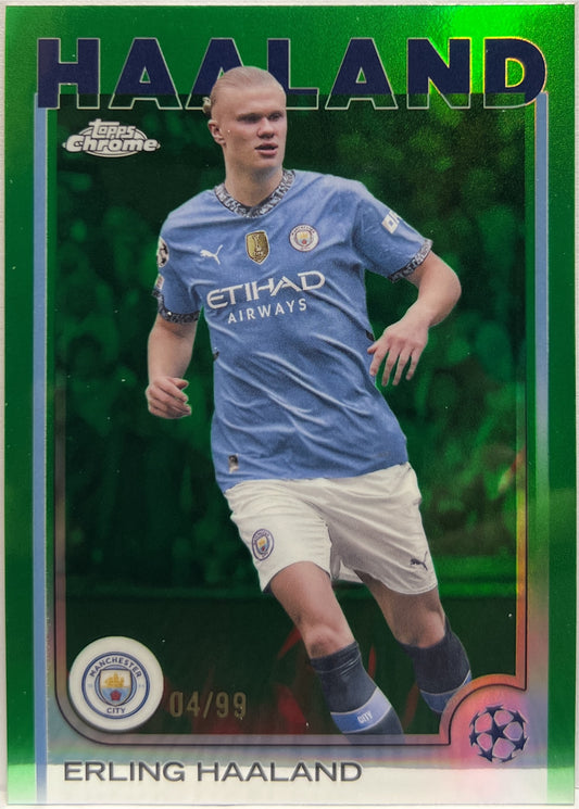 Erling Haaland 4/99 Green Topps Chrome UCC 2024/25