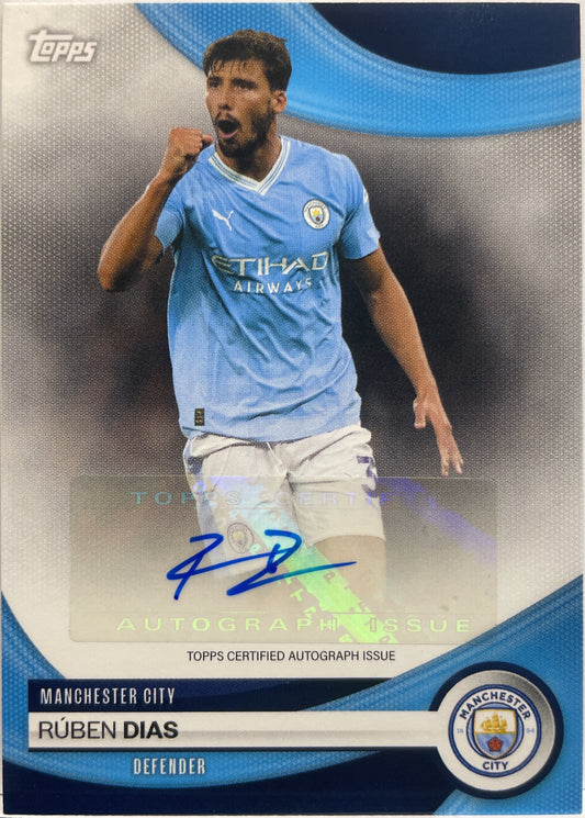 Ruben Dias Autograph Topps Manchester City Team Set 2023/24