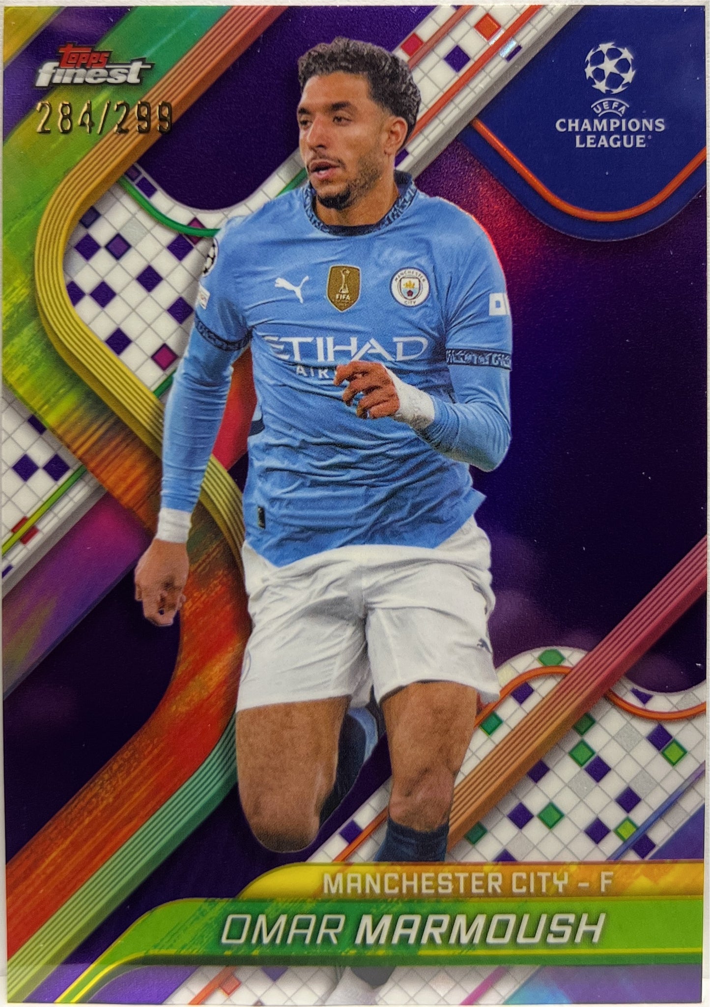 Omar Marmoush 284/299 Purple Topps Finest UCC 2024/25