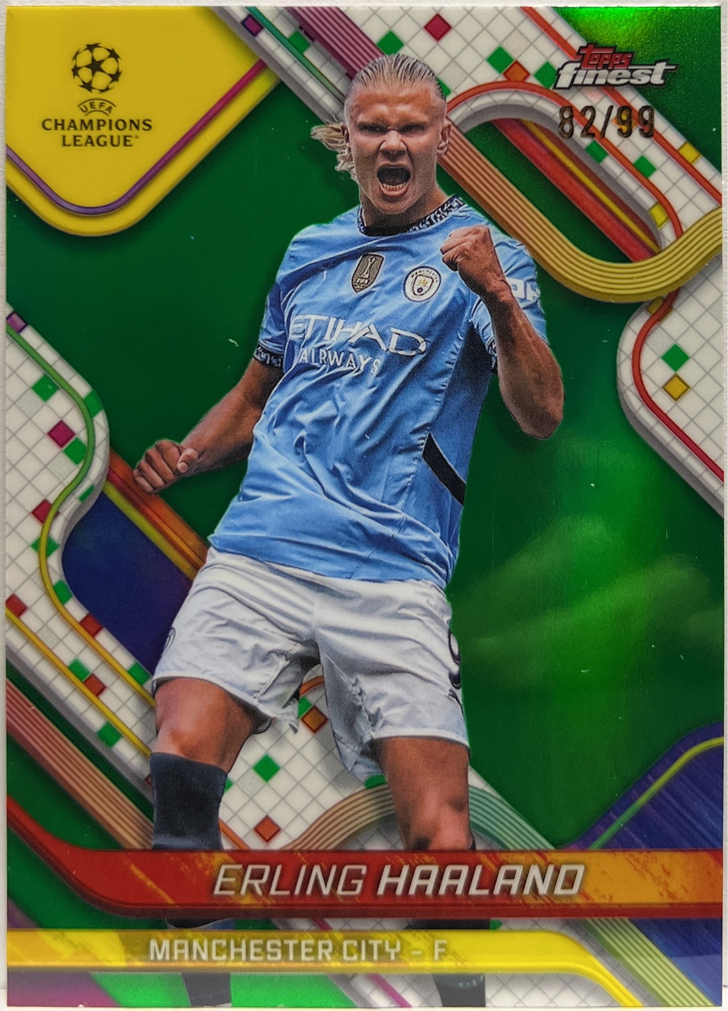 Erling Haaland 82/99 Green Topps Finest UCC 2024/25