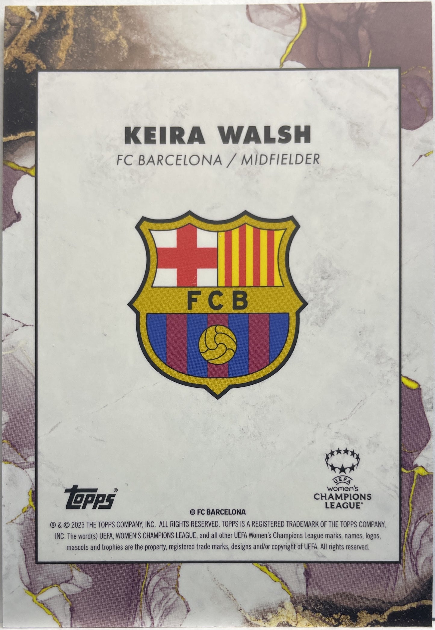 Keira Walsh 125/150 Star Quality Topps Inception 2022/23