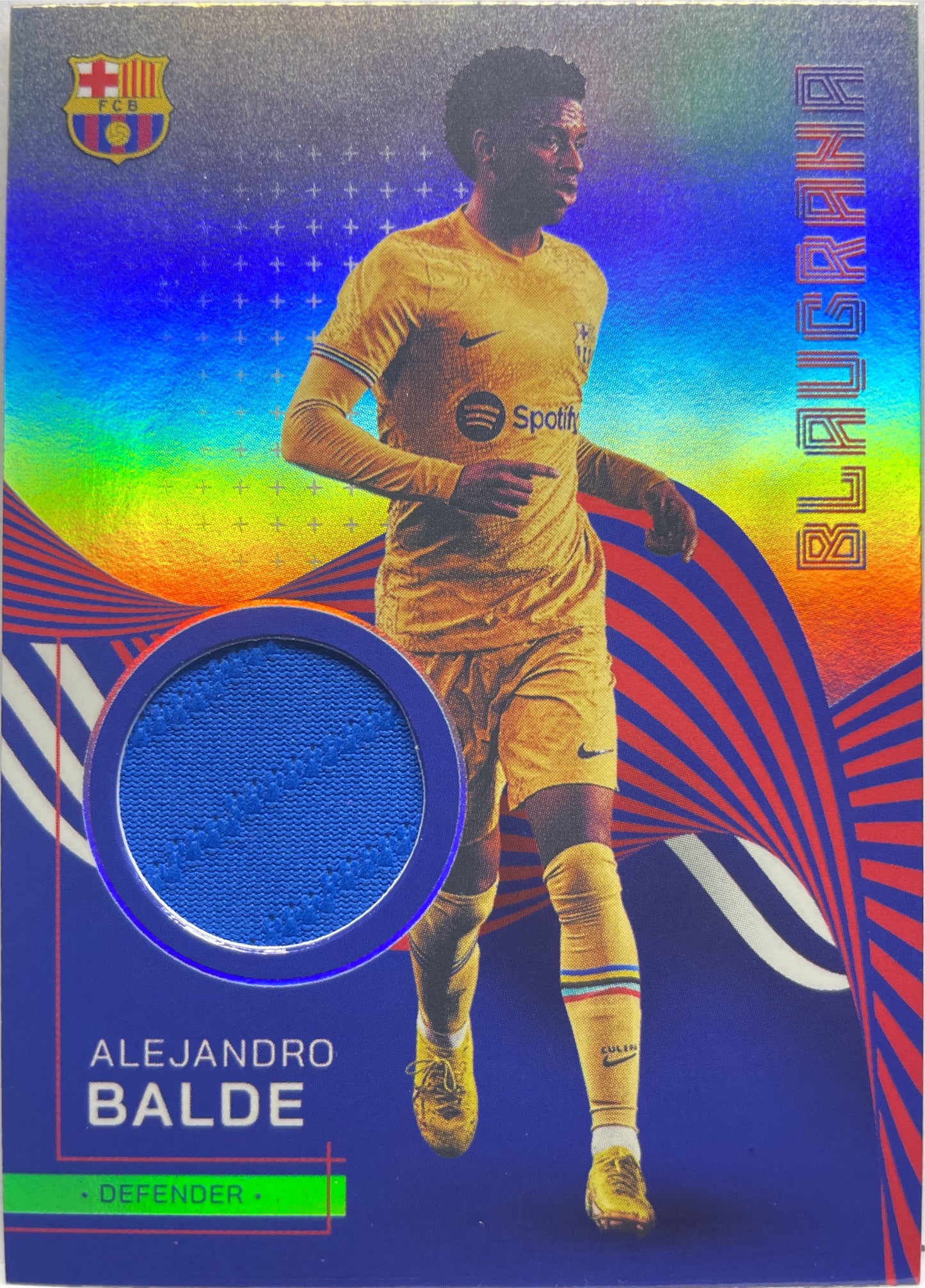 Alejandro Balde Patch Topps Chrome Barcellona 2022/23