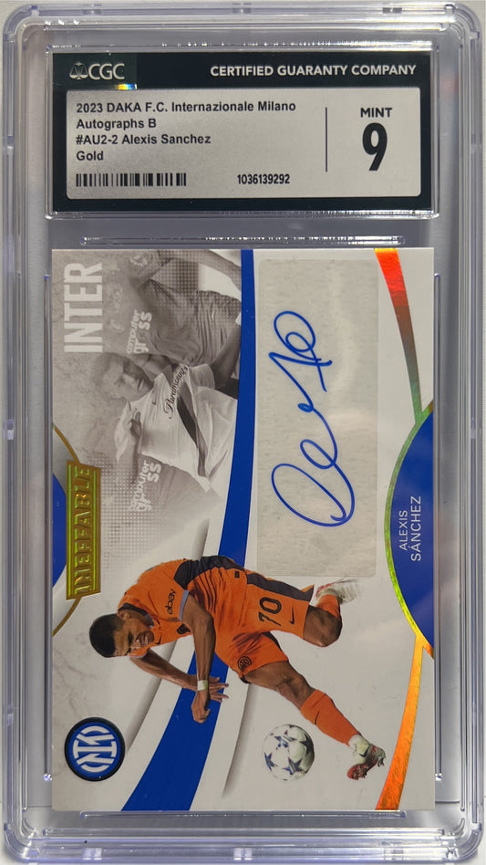 Alexis Sanchez 9/10 Autograph Ineffable Gold Daka x Inter 2022/23 CGC 9