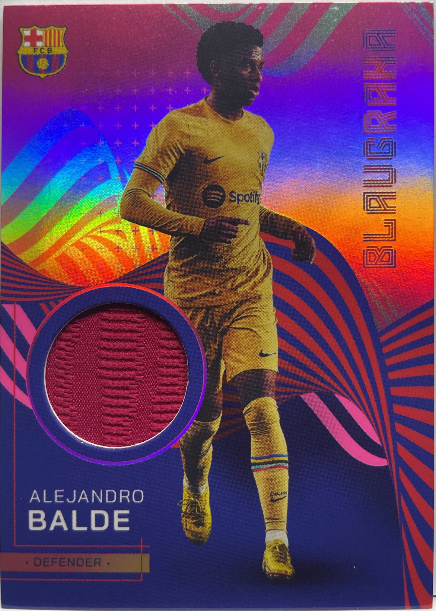 Alejandro Balde 75/99 Patch Topps Chrome Barcellona 2022/23