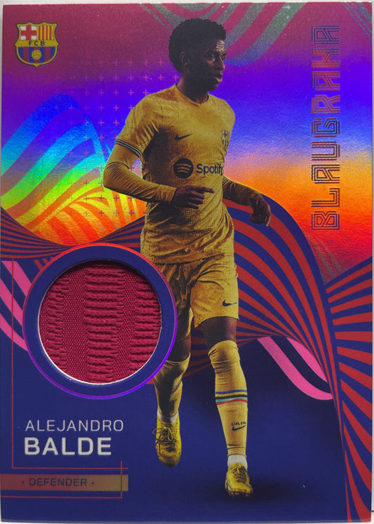 Alejandro Balde 75/99 Patch Topps Chrome Barcellona 2022/23