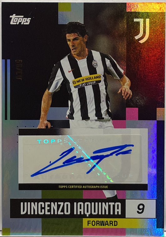 Vincenzo Iaquinta 3/99 Autograph Pink Topps Juventus Premium Team Set 2024/25