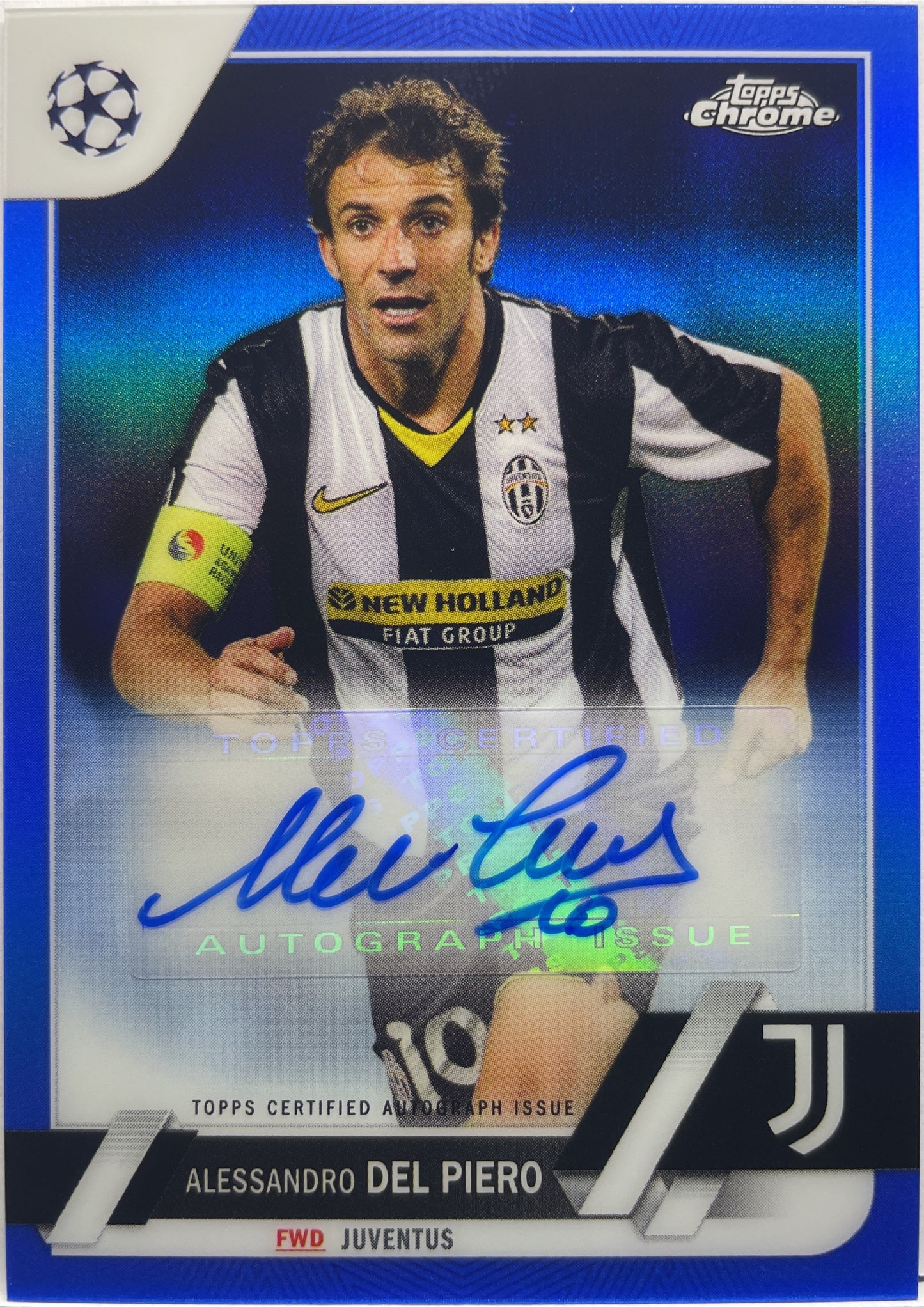 Alessandro Del Piero 98/150 Autograph Blue Topps Chrome UCC 2022/23