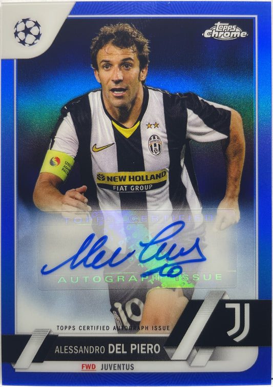 Alessandro Del Piero 98/150 Autograph Blue Topps Chrome UCC 2022/23