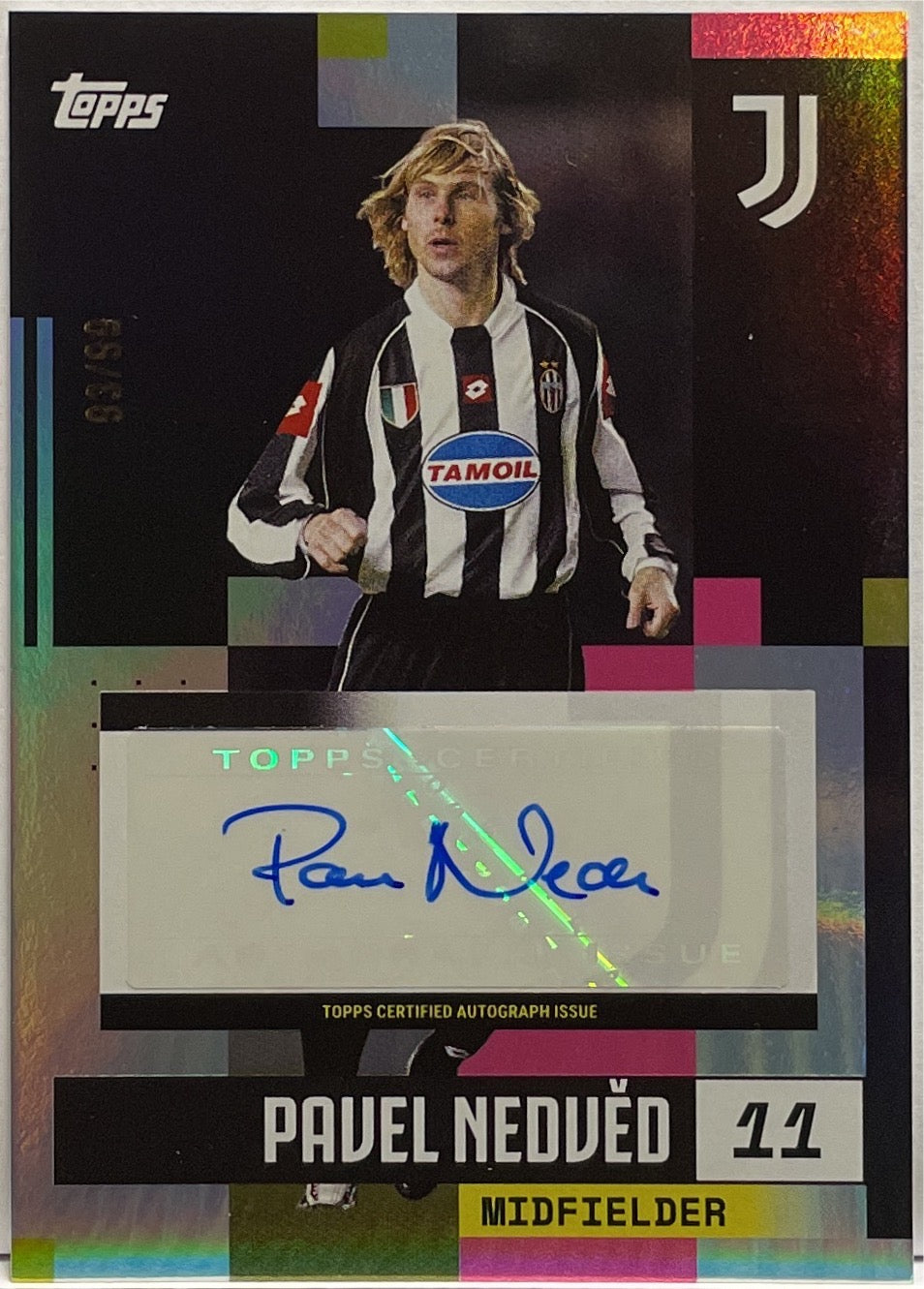 Pavel Nedved 93/99 Autograph Pink Topps Juventus Premium Team Set 2024/25