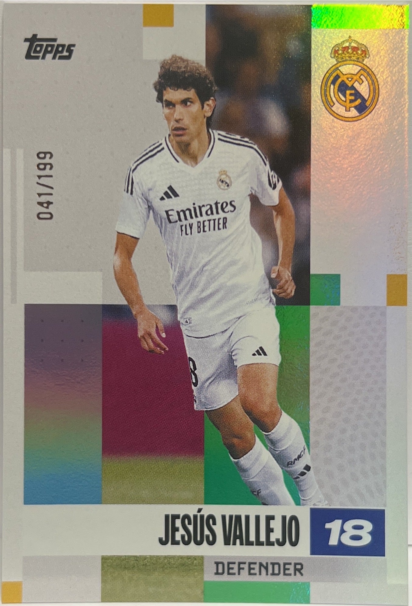Jesus Vallejo 41/199 Topps Real Madrid Team Set 2024/25