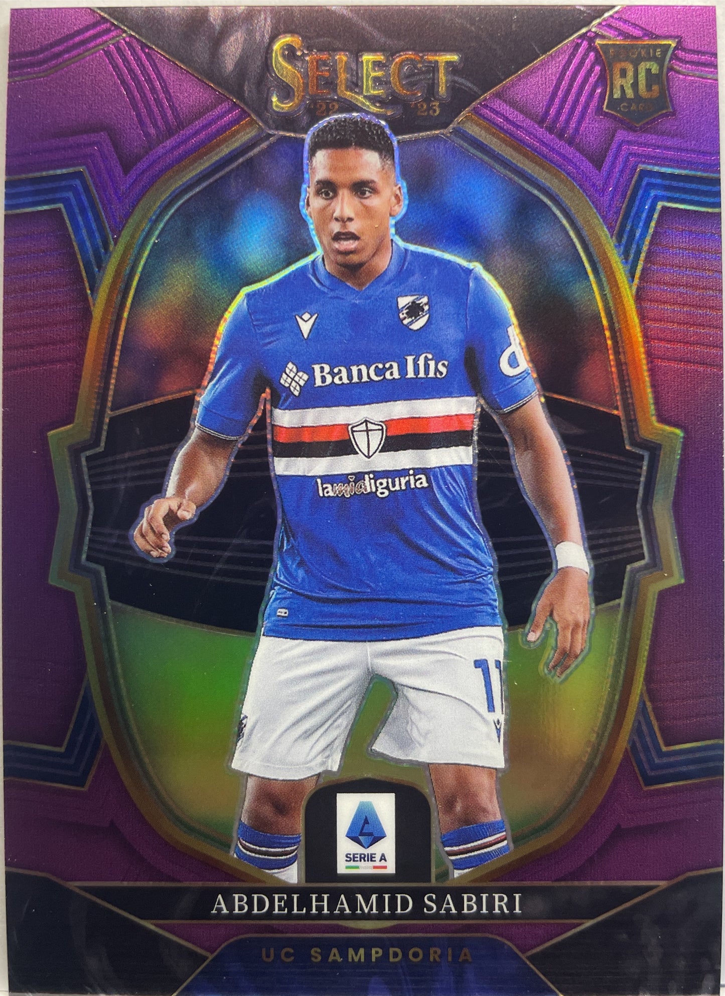 Abdelhamid Sabiri 8/49 Rookie Terrace Purple Select Serie A 2022/23