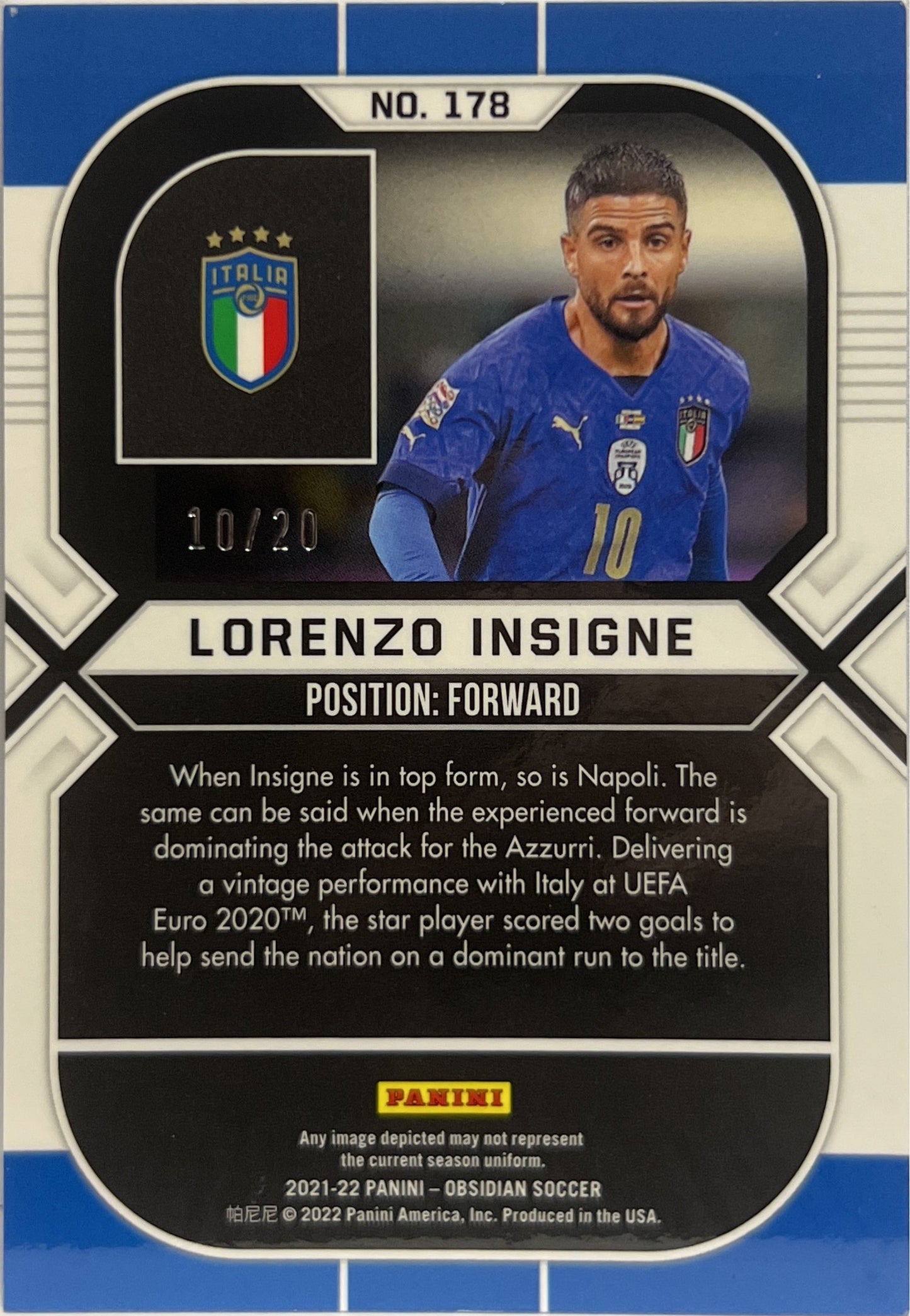 Lorenzo Insigne 10/20 Blue Obsidian 2021/22