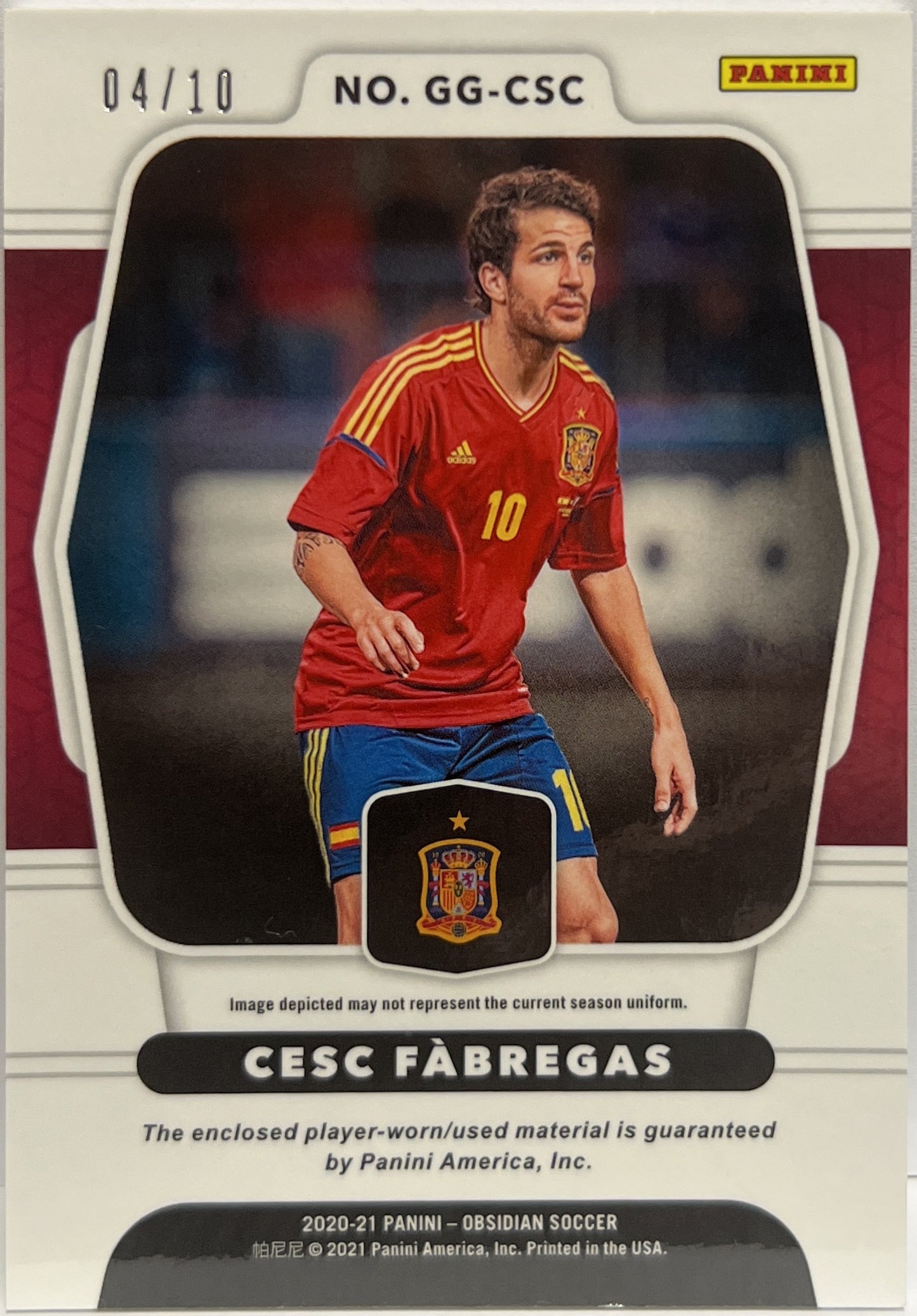 Cesc Fabregas 4/10 Patch Galaxy Gear Gold Obsidian 2020/21