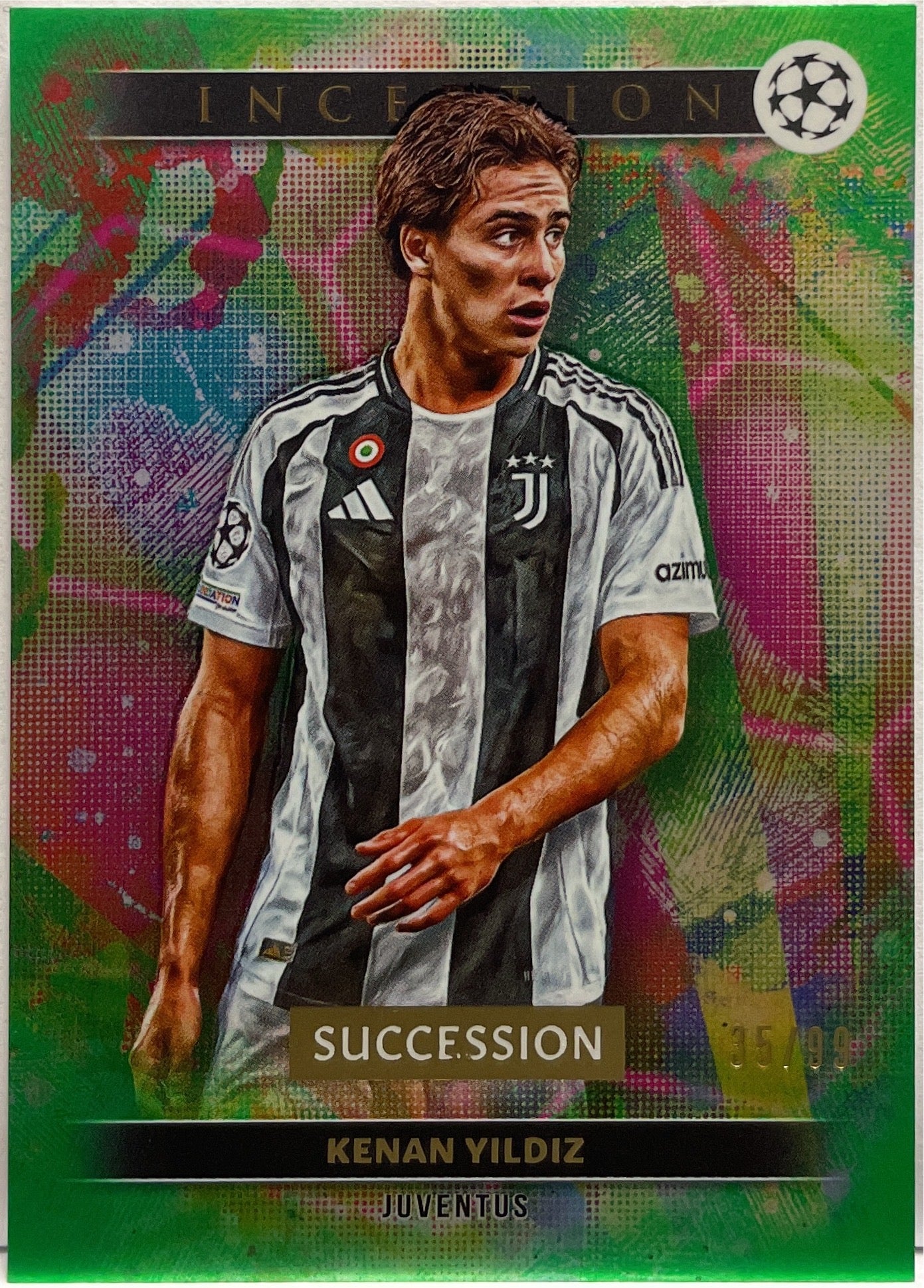Kenan Yildiz 35/99 Succession Green Topps Inception 2024/25