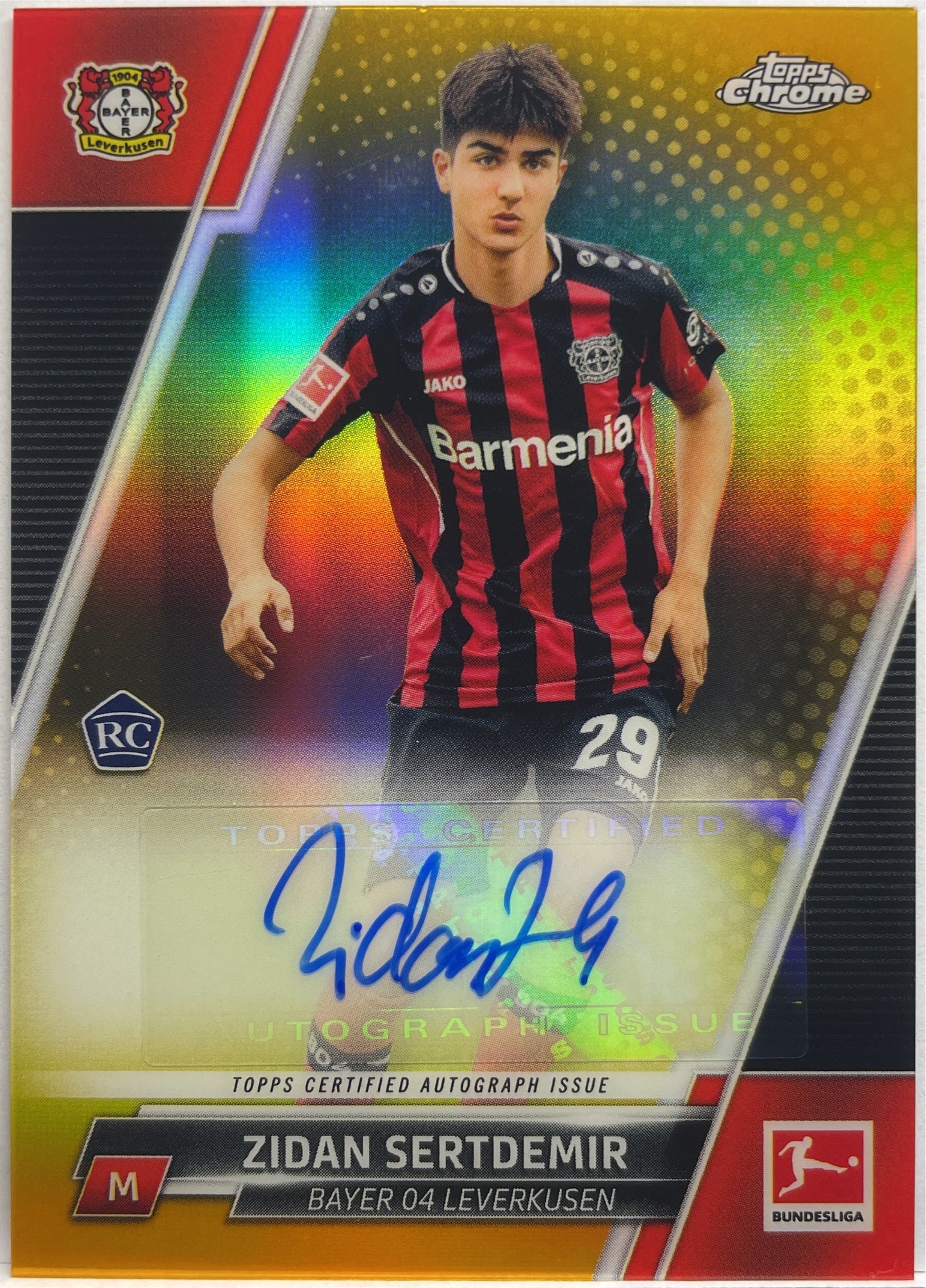 Zidan Sertdemir 15/50 Rookie Autograph Topps Chrome Bundesliga 2021/22