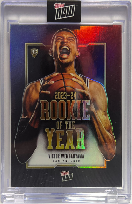 Victor Wembanyama Rookie Of The Year Topps Now 2024