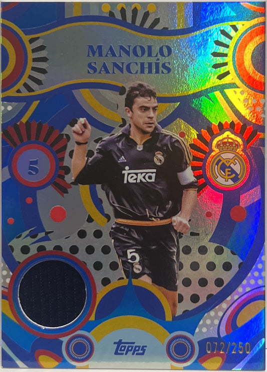 Manolo Sanchis 72/250 Patch Flameco Flare Topps Real Madrid Team Set 2024/25