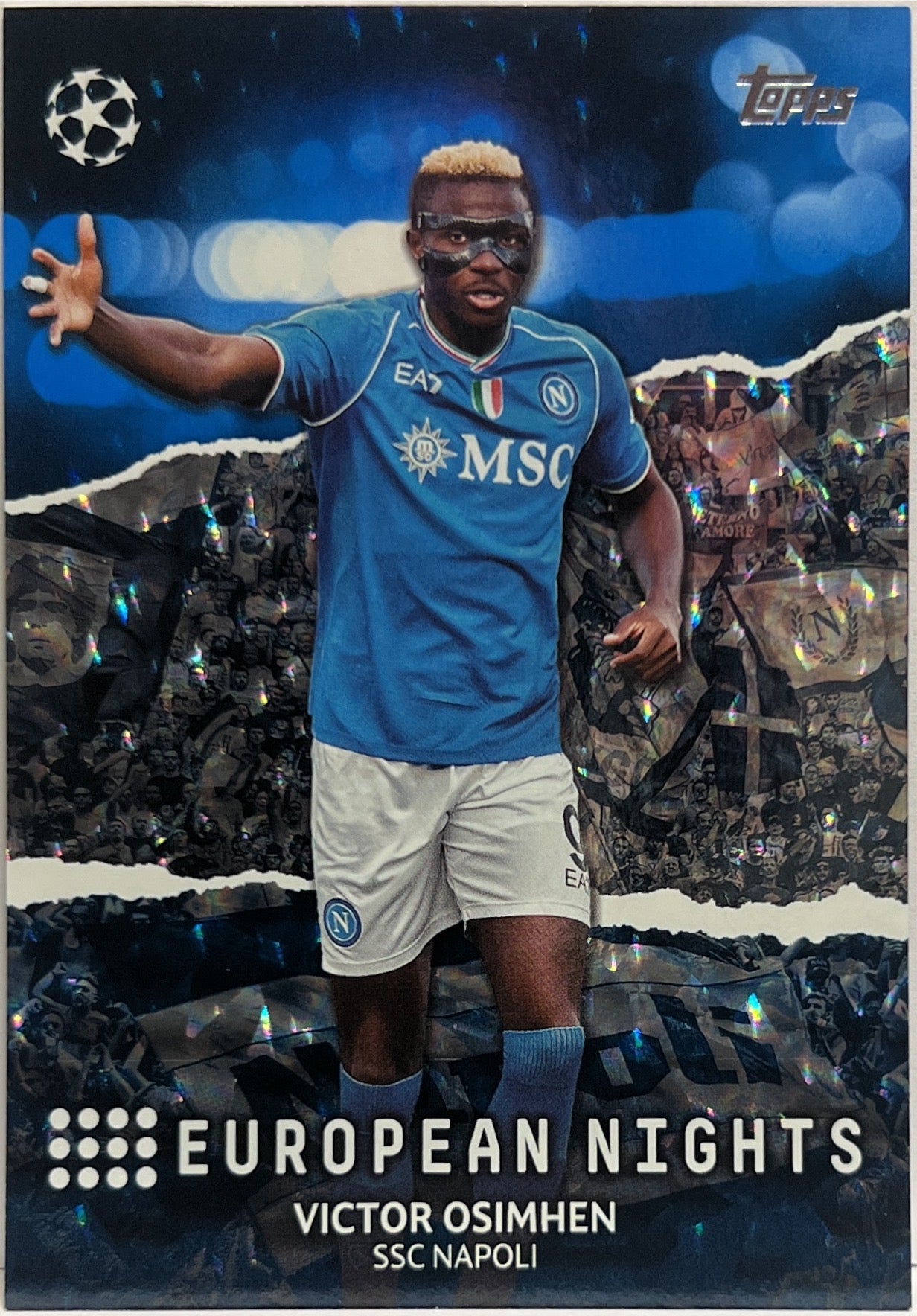Victor Osimhen 71/99 European Nights Blue Topps UCC 2023/24