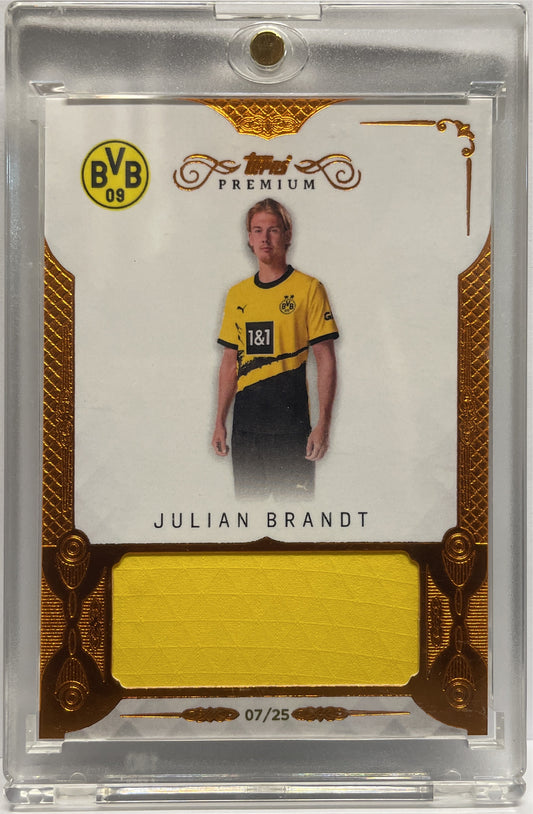 Julian Brandt 7/25 Patch Worn Orange Topps Borussia Dortmund BVB Premium 2024