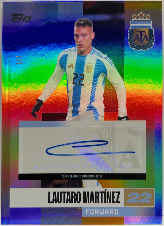 Lautaro Martinez 1/1 Autograph Topps Argentina Team Set 2024