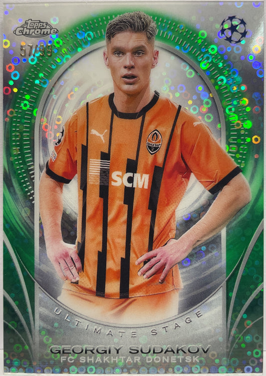 Georgiy Sudakov 57/99 Ultimate Stage Green Wave Topps UCC 2024/25