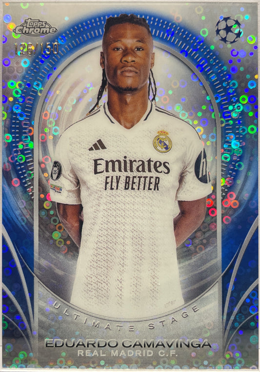 Eduardo Camavinga 126/150 Ultimate Stage Blue Wave Topps UCC 2024/25