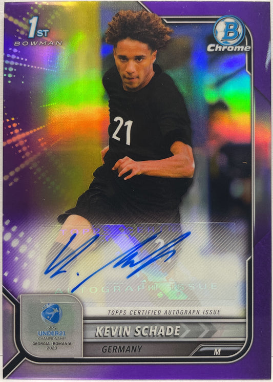 Kevin Schade 204/250 Autograph 1ST Bowman Purple Topps Uefa U21 2023