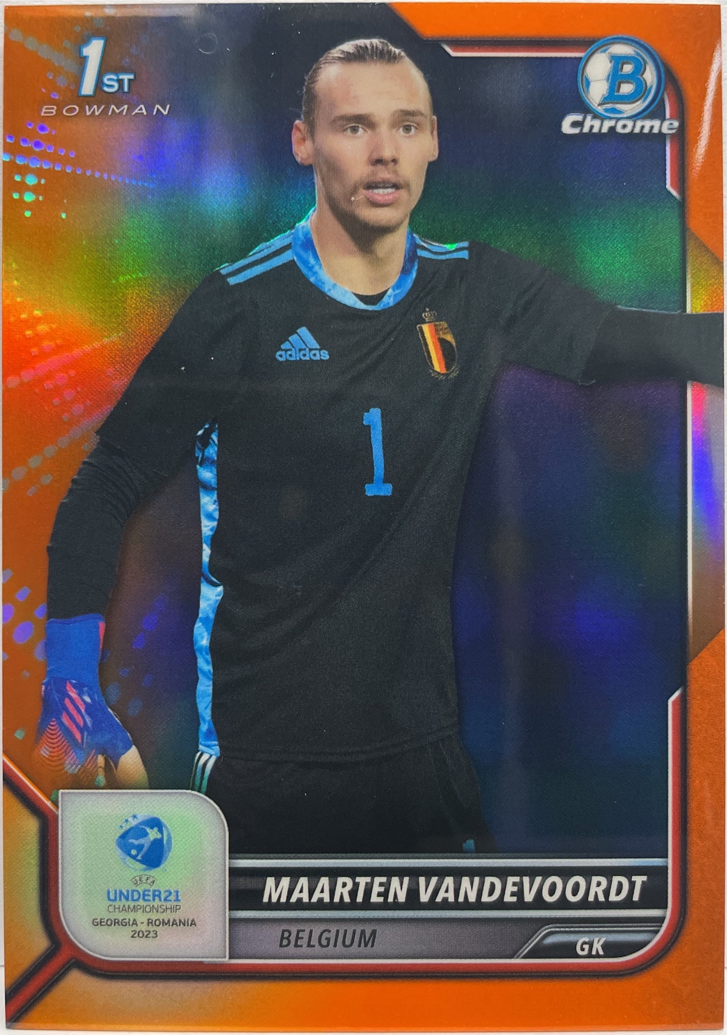 Maarten Vendevoort 14/25 1ST Bowman Orange Topps Uefa U21 2023