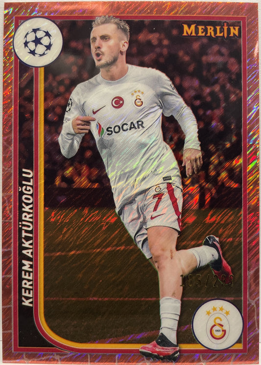 Kerem Akturkoglu 185/299 Rose Gold Shimmer Topps Chrome Merlin UCC 2023/24