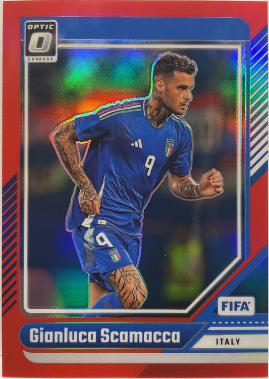 Gianluca Scamacca 37/299 Optic Red Donruss Fifa 2024/25