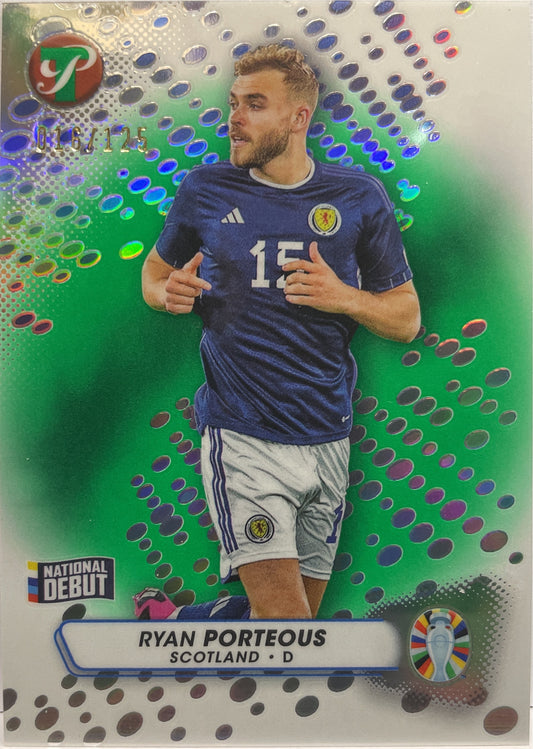 Ryan Porteous 16/125 National Debut Green Topps Pristine Road To Euro 2024