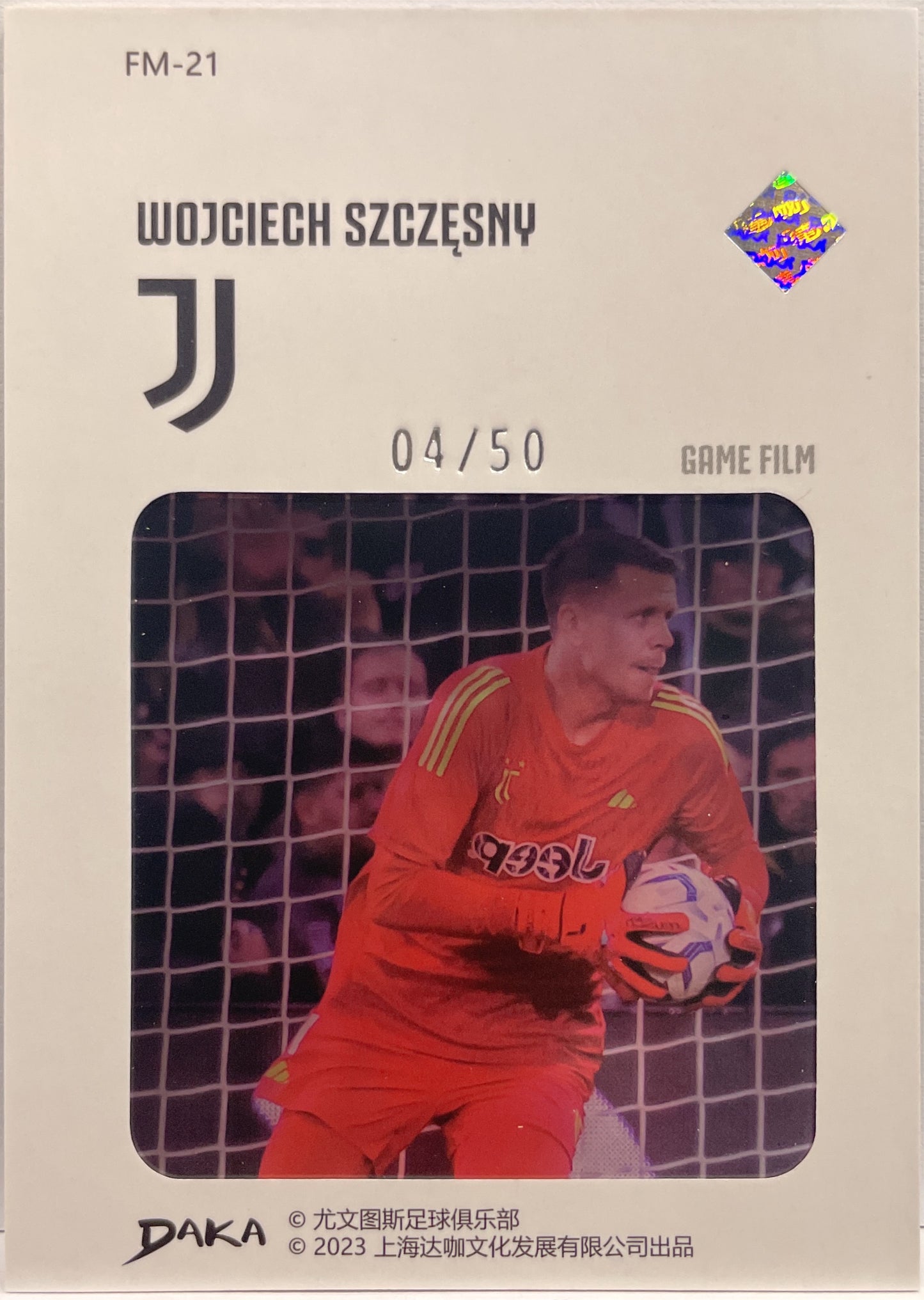 Wojciech Szczesny 4/50 Film Time Silver Daka Juventus 2023/24