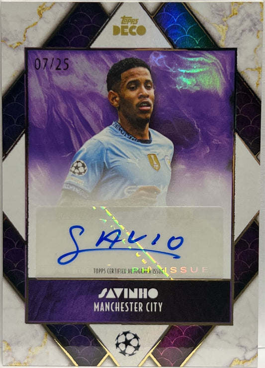 Savinho 7/25 Autograph Prodigy Topps Deco 2024/25