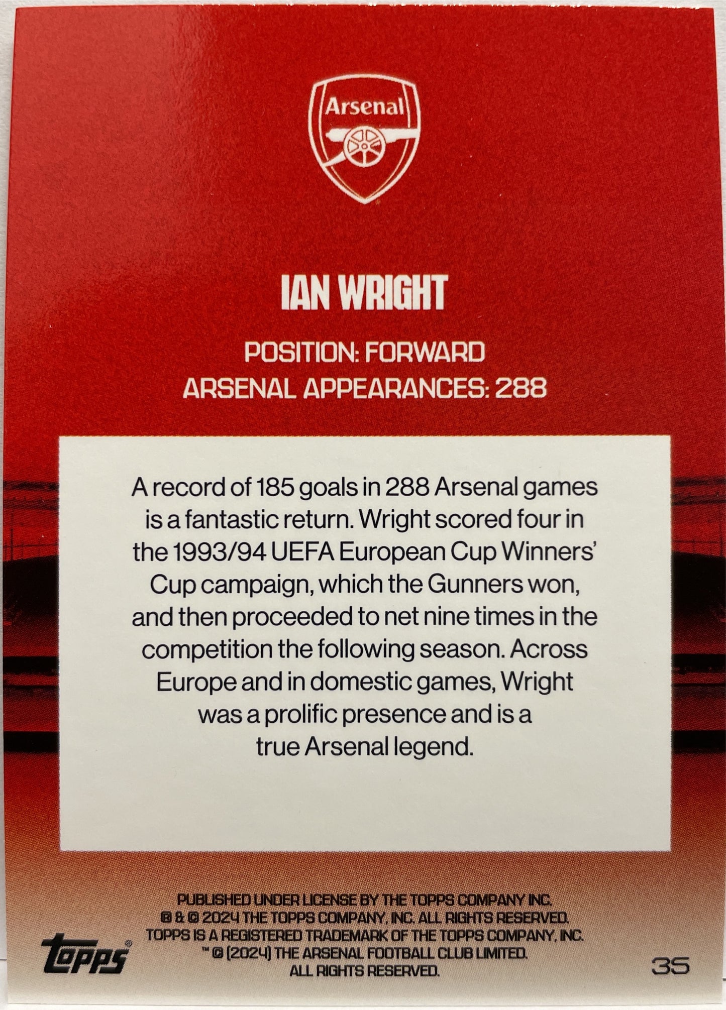 Mancolista-North London-Topps Arsenal FC Team Set 2023/24