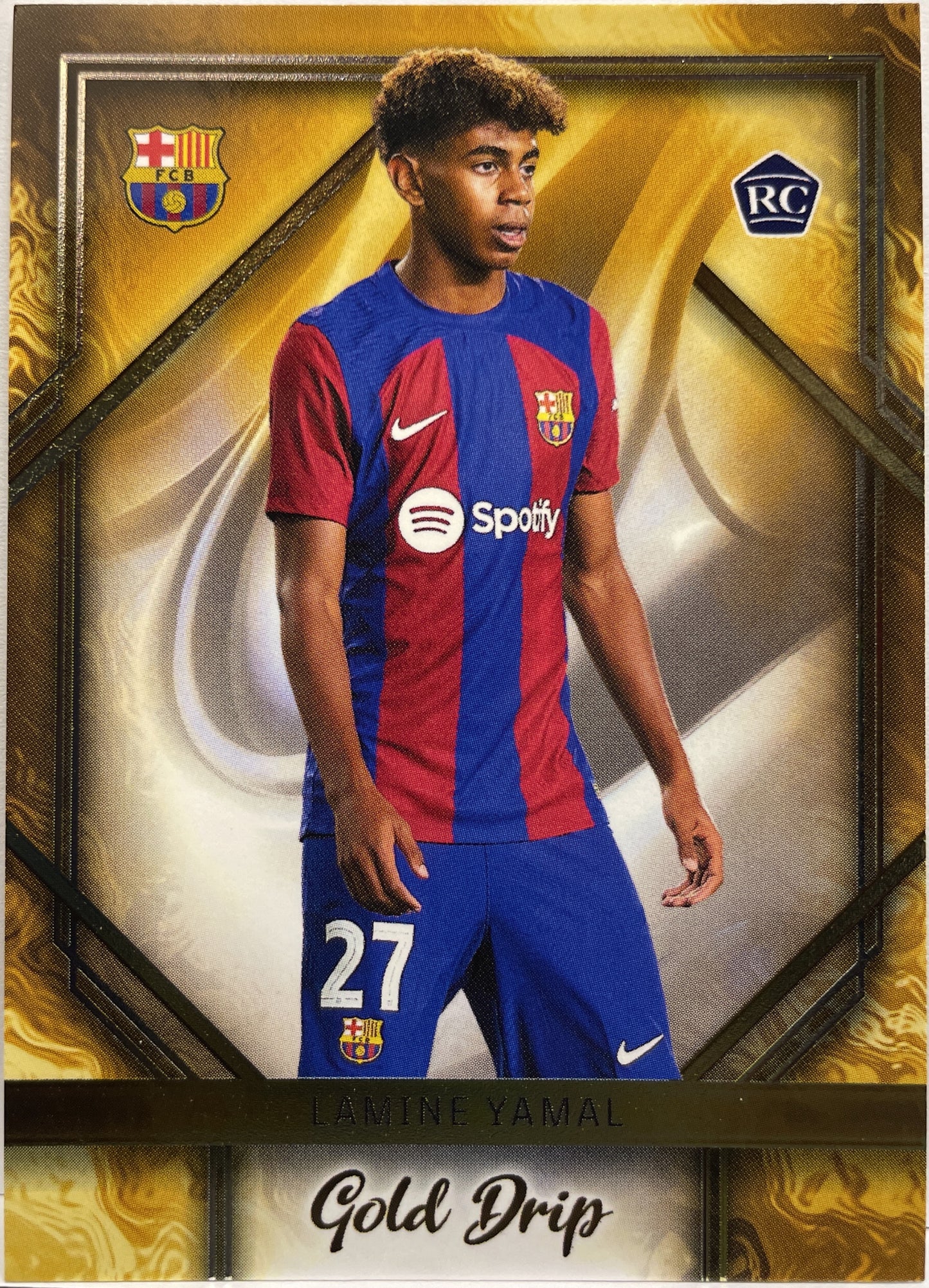 Lamine Yamal Rookie Gold Drip Topps FC Barcelona Team Set 2023/24