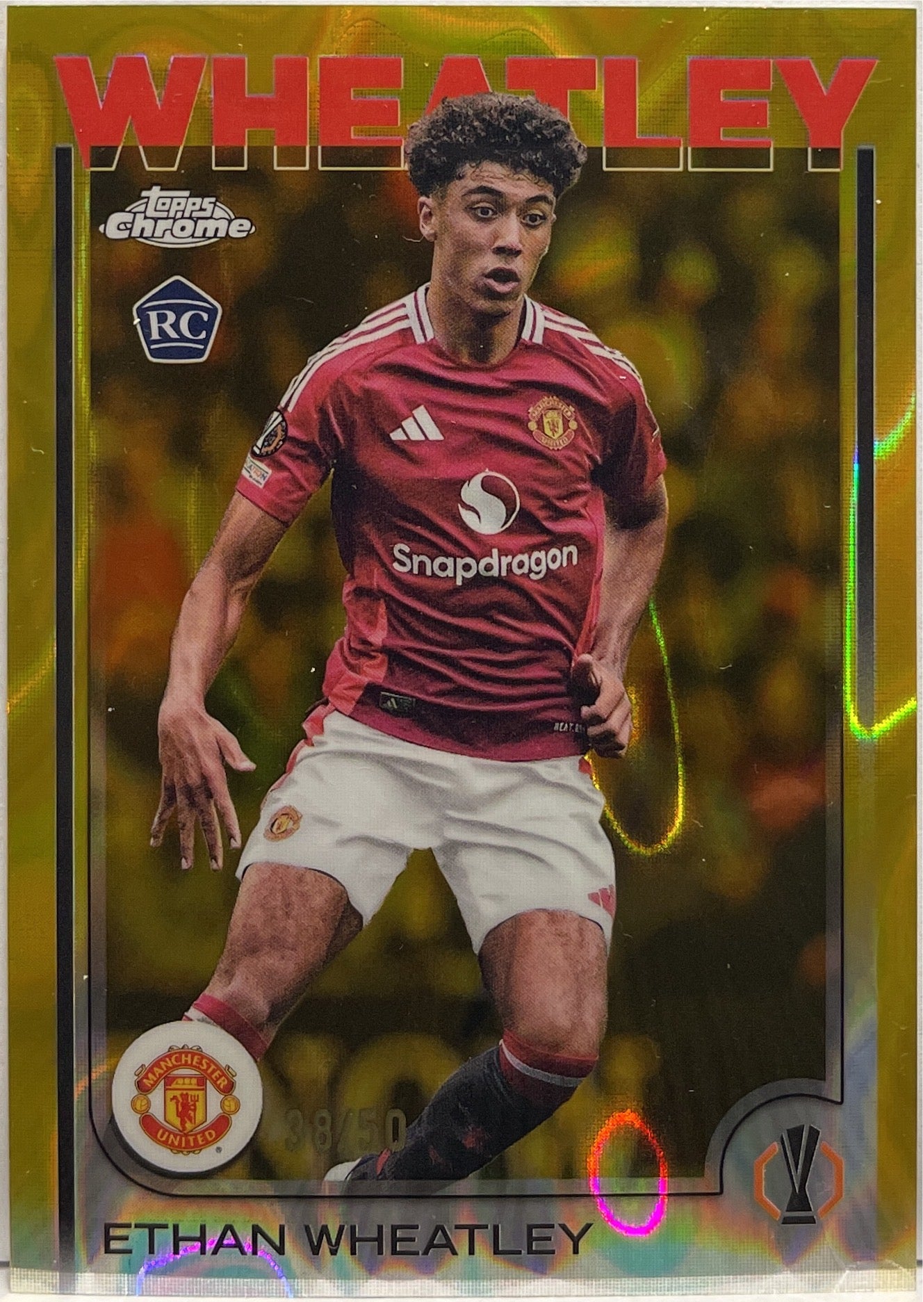Ethan Wheatley 38/50 Rookie Gold Lava Topps Chrome UCC 2024/25